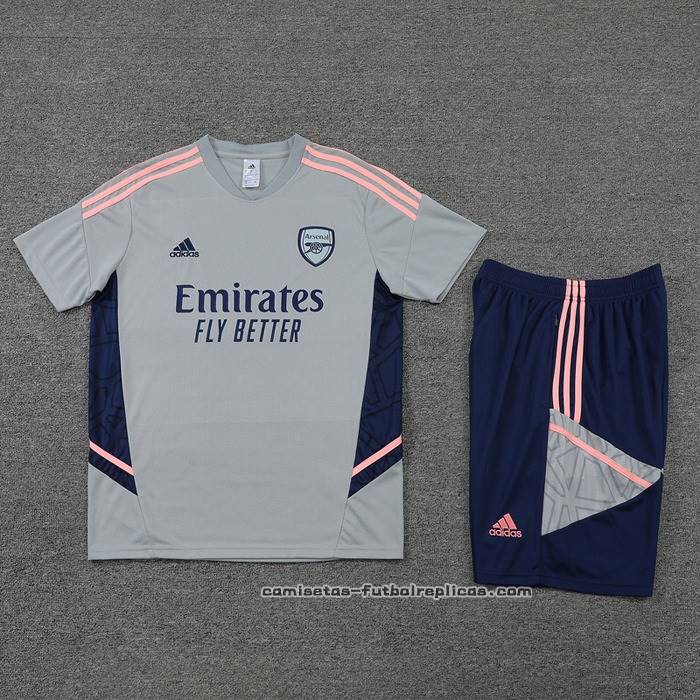 Chandal del Arsenal Manga Corta 2022-2023 Gris - Pantalon Corto